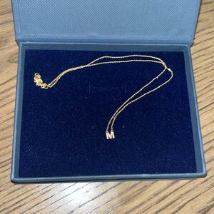 Diamond Letter Gold Necklace